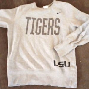 LSU light sweatshirt pullover